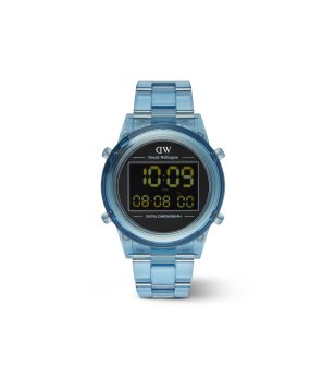 Син дигитален унисекс часовник  снимка