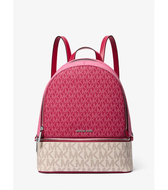 Дамска раница в розово с монограм RHEA  снимка