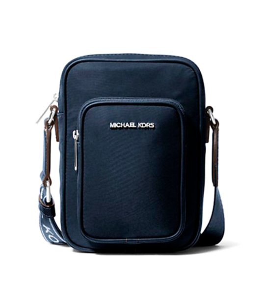 Дамска синя чанта през рамо снимка