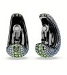 Дамски обеци с кристали в зелено и синьо Swarovski-2 снимка
