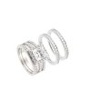 Сребърен комплект от три пръстена със цирконий Diamonfire-0 снимка