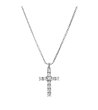 Дамско сребристо колие с кръст -0 снимка