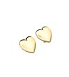 Дамски златисти обеци тип копче във форма на сърце-0 снимка