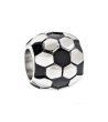 Стоманено мънисто Sector във форма на футболна топка в сребристо и черно-0 снимка