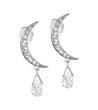 Дамски сребристи обеци Crescent Moon -0 снимка