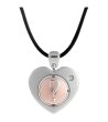 Дамско колие с висулка сърце в сребристо и розово Morellato-0 снимка
