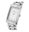 Дамски сребрист часовник с правоъгълен корпус -1 снимка