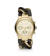 Златист дамски часовник с керамична верижка -0 снимка