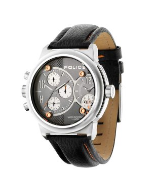 Мъжки часовник с черна кожена каишка VIPER снимка