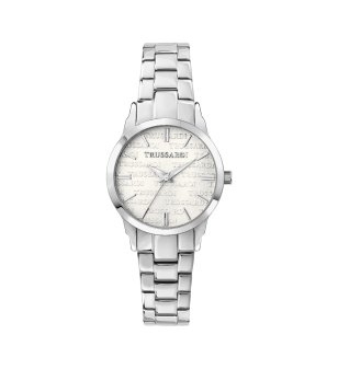 Дамски сребрист часовник с метална верижка снимка