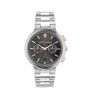 Мъжки сив часовник с метална верижка снимка