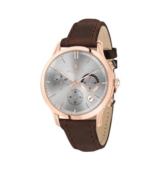 Мъжки часовник в розово златисто със сребрист циферблат снимка