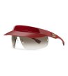 Мъжки червени слънчеви очила с козирка-0 снимка
