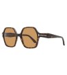 Дамски кафяви слънчеви очила с ацетатова рамка-0 снимка