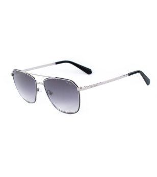 Мъжки слънчеви очила с метална рамка в сребристо  снимка