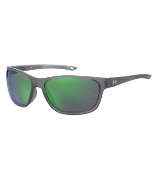 Унисекс сиви слънчеви очила със зелени стъкла снимка