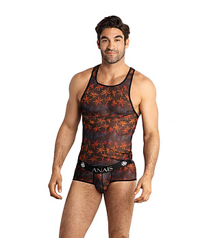 Черен мъжки потник с принт Top Chill снимка