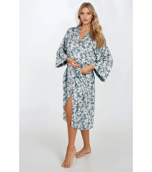 Дамски халат с флорален принт Evening Chill снимка