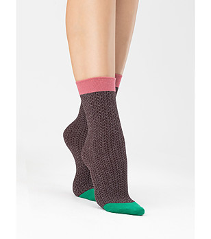 Многоцветни чорапи с десен Remix 80 DEN снимка