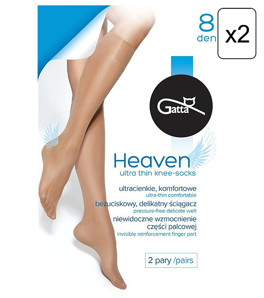 2 бр черни 3/4 чорапи HEAVEN 8 DEN снимка