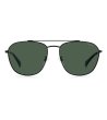 Мъжки черни слънчеви очила с поляризирани зелени стъкла -1 снимка