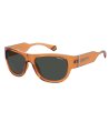 Unisex оранжеви слънчеви очила Polaroid с поляризирани стъкла-0 снимка