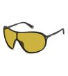 Унисекс черни поляризирани слънчеви очила с жълти стъкла -0 снимка