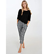 Черна дамска пижама с 3/4 ръкав Noir Grace-0 снимка
