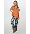 Дамска пижама с долнище с принт Mosaic Muse-0 снимка