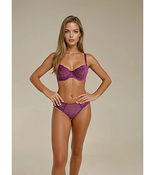 Лилав сутиен с меки чашки AUDACE  снимка