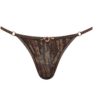 Кафяви прашки с животински принт FEARLESS снимка