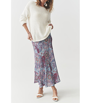 Дълга пола с пейсли принт SATINI снимка