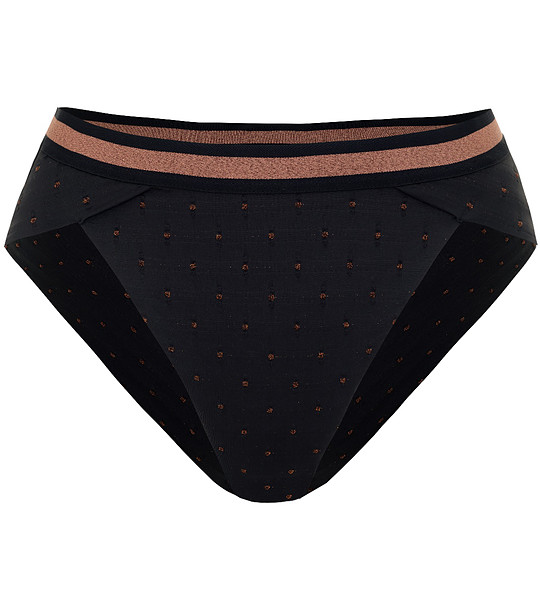 Черно долнище на бански с лурекс  снимка