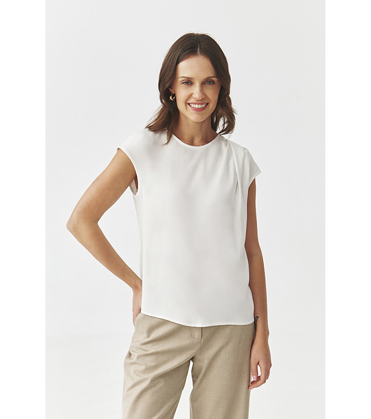 Кремава дамска блуза  ZIMO 1 снимка