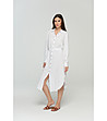 Бяла рокля тип риза с копчета Vivi-0 снимка
