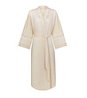 Бежов халат с дантела DREAMER-4 снимка