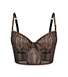 Кафяв сутиен полукорсет с животински принт FEARLESS-1 снимка