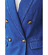 Синьо дамско памучно сако с двуредно закопчаване ADA-2 снимка