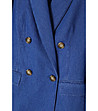 Синьо дамско памучно сако с двуредно закопчаване ADA-4 снимка