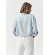 Светлосиня дамска риза с дълъг ръкав GARDIA-1 снимка