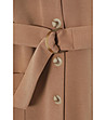 Бежова рокля в бежово с джобове ZOE-4 снимка