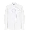 Бяла дамска риза с панделка KONKONA-0 снимка
