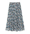 Синя плисирана пола с флорален принт BARINKA-1 снимка