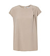 Бежова дамска блуза с къс ръкав ZIMO 1-3 снимка