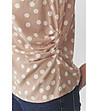 Бежова дамска блуза на точки с набор KOBIE-2 снимка