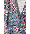 Тъмносиня рокля с пейсли принт KASIDI-4 снимка