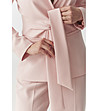 Пастелнорозово дамско сако с колан KOALA 2-3 снимка