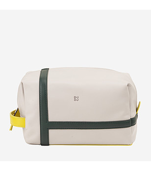 Кожен несесер в перлено сиво LAMPEDUSA снимка