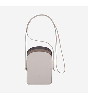 Перлена дамска кожена чанта през рамо Minorca снимка