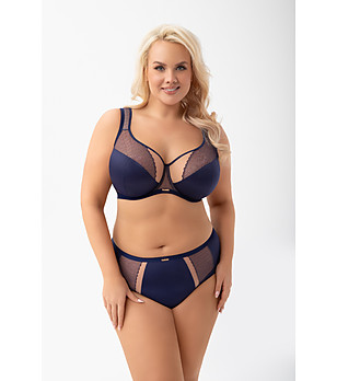 Тъмносин сутиен с меки чашки и банели LUISSE снимка